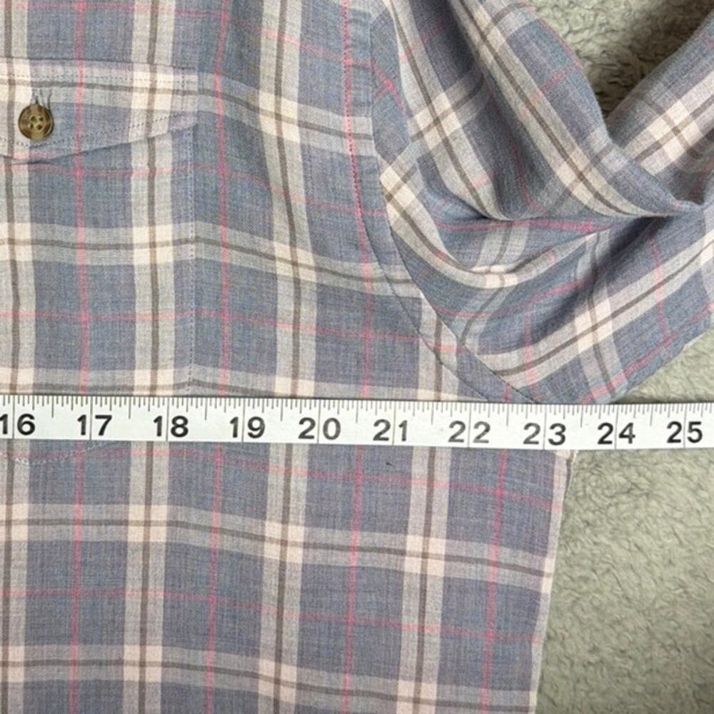 Johnnie-O Surf Flannel Rascal Shirt Men’s Large Laguna Blue Plaid Button Up - Picture 4 of 11